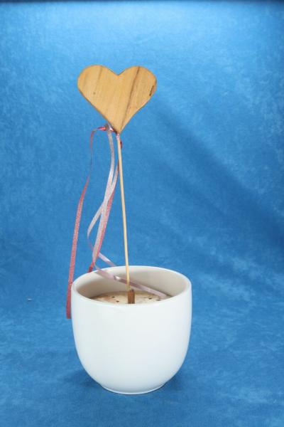 Blumentopf Stecker - Herz Fichte